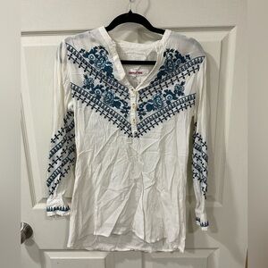 Johnny Was Embroidered Blouse